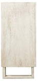 Moti Albert Cabinet, 4 Hand Carved Door in White Distressed Finish 36009006