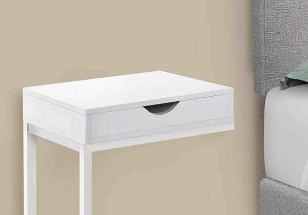 English Elm Accent 3-Tier Side Table with X-Frame Metal Base, Space-Saving End Table with Shelves for Living Room White 23 L x 17 W x 4 H B2710P219356