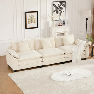 English Elm Wider Ergonomic Loveseat with Breathable Chenille Upholstery, Modular Design, Plush Double-Layer Cushioning W1143S00041 W1143S00041