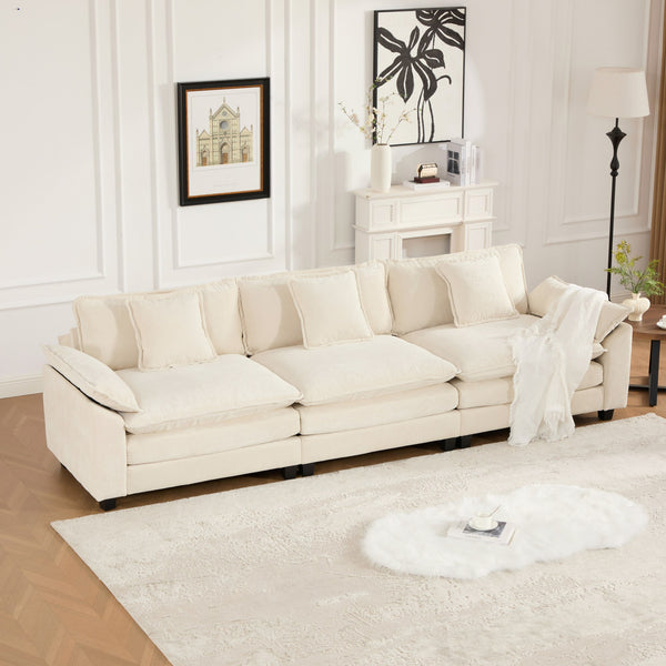 English Elm Wider Ergonomic Loveseat with Breathable Chenille Upholstery, Modular Design, Plush Double-Layer Cushioning W1143S00041 W1143S00041