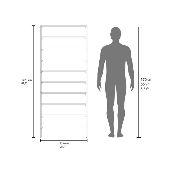 English Elm Fm Furniture Houston Four Shelf Shoe Rack Wenge Engineered Wood Entryway Organizer B128S00262