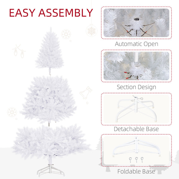 English Elm Homcom 7.5' Prelit Christmas Tree - Lifelike Douglas Fir With 500 Warm White Leds & 1346 Tips! W2225P249689