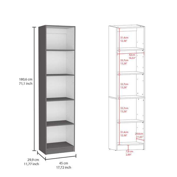 English Elm June 3 Piece Home Bookcase Set with 13 Shelves & Two-Door Cabinet, Modern Durable Storage Solution Multicolor 41 L x 28 W x 5 H B070S00289