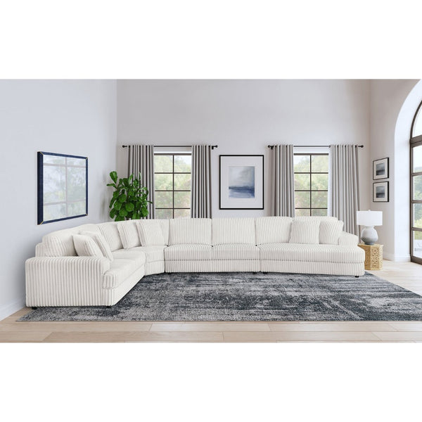 English Elm Langford Four Piece Corduroy Sectional Sofa Plush Modular Seating for Large Living Rooms B062S01489