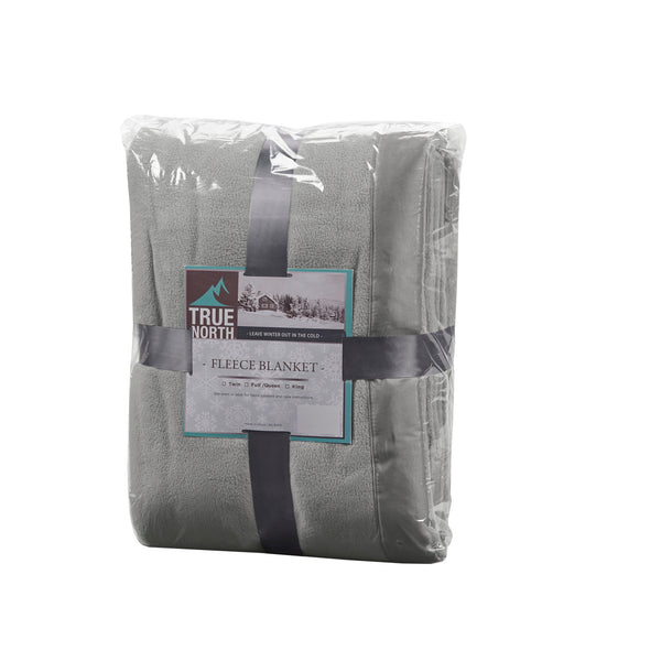 English Elm Microfleece Twin Blanket 66x90 | Ultra-Soft 100% Polyester Brushed Microfleece, Anti-Pilling Grid Touch Grey 15.55 L x 12.4 W x 7.09 H B035P294149