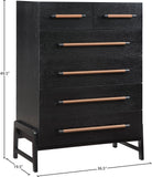 Kaya Black Vegan Leather Chest 360Black-CH Meridian Furniture