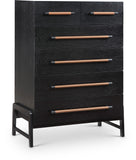 Kaya Black Vegan Leather Chest 360Black-CH Meridian Furniture