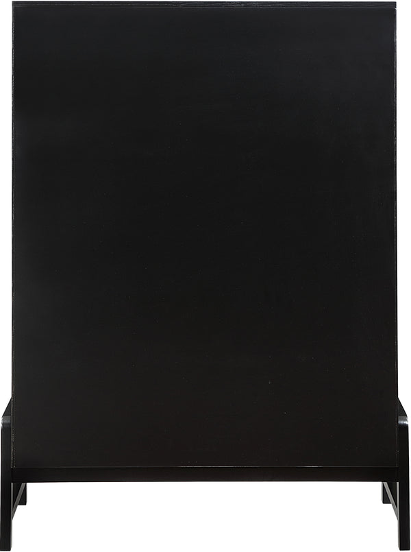 Kaya Black Vegan Leather Chest 360Black-CH Meridian Furniture