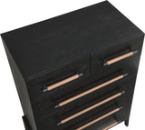 Kaya Black Vegan Leather Chest 360Black-CH Meridian Furniture