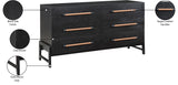 Kaya Black Vegan Leather Dresser 360Black-D Meridian Furniture