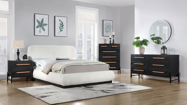 Kaya Black Vegan Leather Dresser 360Black-D Meridian Furniture