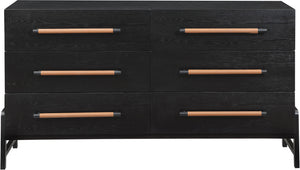 Kaya Black Vegan Leather Dresser 360Black-D Meridian Furniture