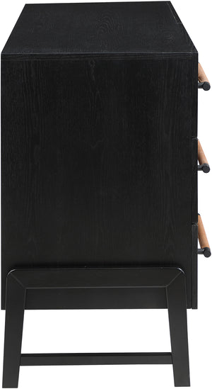 Kaya Black Vegan Leather Dresser 360Black-D Meridian Furniture