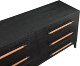 Kaya Black Vegan Leather Dresser 360Black-D Meridian Furniture
