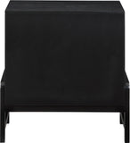 Kaya Black Vegan Leather Night Stand 360Black-NS Meridian Furniture