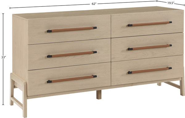 Kaya Natural Vegan Leather Dresser 360Natural-D Meridian Furniture