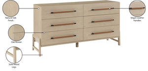 Kaya Natural Vegan Leather Dresser 360Natural-D Meridian Furniture