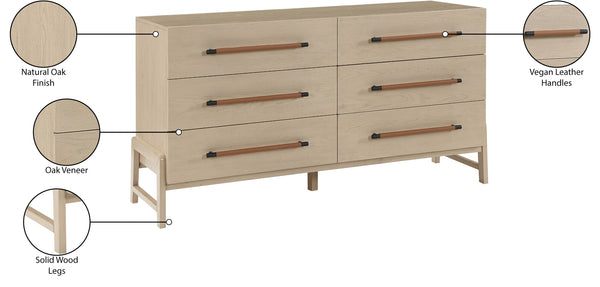Kaya Natural Vegan Leather Dresser 360Natural-D Meridian Furniture