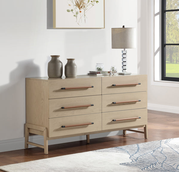 Kaya Natural Vegan Leather Dresser 360Natural-D Meridian Furniture