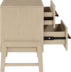 Kaya Natural Vegan Leather Night Stand 360Natural-NS Meridian Furniture