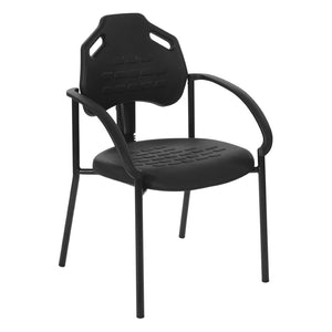 OSP Home Furnishings Guest Chair with Urethane Shell and Esd Certified Frame for Reception or Training Rooms KH81393