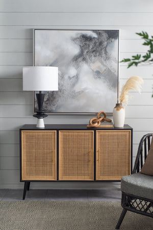 English Elm 39.4X39.4" Stormy Skies Framed Hand-Painted Wall Art - Evocative Modern Decor For Tranquil Spaces W2078P313333