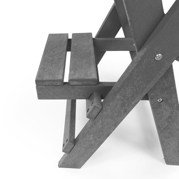 English Elm Harbor Point Recycled Hdpe Outdoor Folding Bar Stool Patio Deck All Season Seating Gray B2745P409648