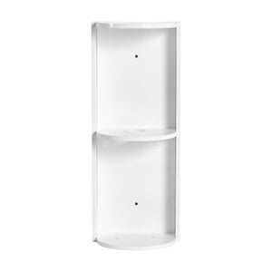 English Elm 12" Bathroom Wall-Mounted Storage Rack with Three-Tier Floating Shelves, Durable Scratch-Resistant Plywood Organizing Solution Glossy White W999P277165