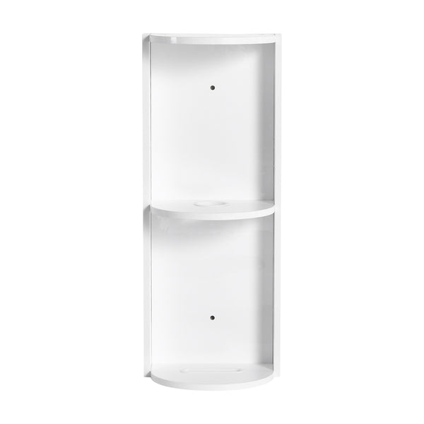English Elm 12" Bathroom Wall-Mounted Storage Rack with Three-Tier Floating Shelves, Durable Scratch-Resistant Plywood Organizing Solution Glossy White W999P277165