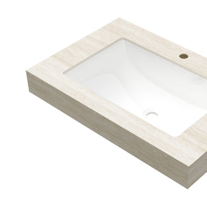 English Elm 30" Muri Oak Woodgrain Plywood Vanity Base Cabinet with Soft Close Doors W2615P330759