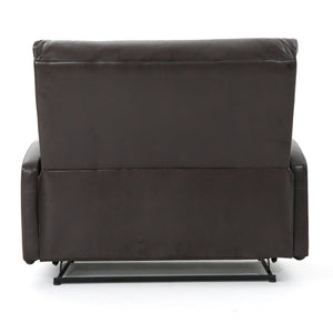 English Elm Christopher Knight Home® - Reclining Loveseat with Push-Back Recline, Plush Tufted Fabric Sofa, Compact Wall-Hugger Design Brown 61372.00PU