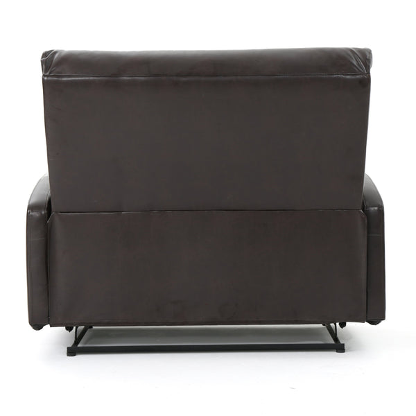 English Elm Christopher Knight Home® - Reclining Loveseat with Push-Back Recline, Plush Tufted Fabric Sofa, Compact Wall-Hugger Design Brown 61372.00PU