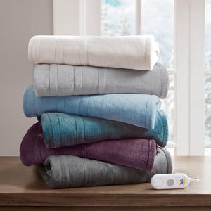 JLA Home Serta - Throw Ultra-Soft Plush Heated Throw with 5 Heat Settings, 3-Hour Auto Shut-Off & Machine Washable Teal ST54-0077
