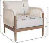 Maui Cream Water Resistant Fabric Outdoor Patio Chair 361Cream-C Meridian Furniture
