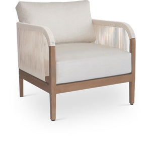 Maui Cream Water Resistant Fabric Outdoor Patio Chair 361Cream-C Meridian Furniture