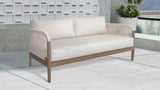 Maui Cream Water Resistant Fabric Outdoor Patio Loveseat 361Cream-L Meridian Furniture
