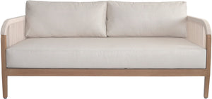 Maui Cream Water Resistant Fabric Outdoor Patio Loveseat 361Cream-L Meridian Furniture