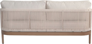 Maui Cream Water Resistant Fabric Outdoor Patio Loveseat 361Cream-L Meridian Furniture