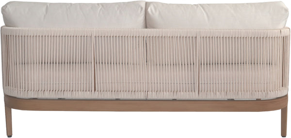 Maui Cream Water Resistant Fabric Outdoor Patio Loveseat 361Cream-L Meridian Furniture