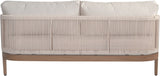 Maui Cream Water Resistant Fabric Outdoor Patio Loveseat 361Cream-L Meridian Furniture