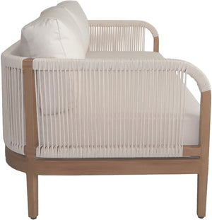 Maui Cream Water Resistant Fabric Outdoor Patio Sofa 361Cream-S Meridian Furniture