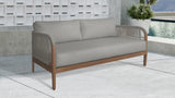Maui Grey Water Resistant Fabric Outdoor Patio Loveseat 361Grey-L Meridian Furniture