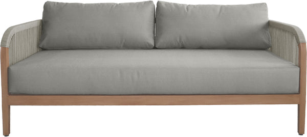 Maui Grey Water Resistant Fabric Outdoor Patio Loveseat 361Grey-L Meridian Furniture