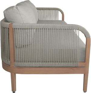 Maui Grey Water Resistant Fabric Outdoor Patio Loveseat 361Grey-L Meridian Furniture
