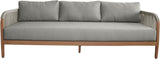 Maui Grey Water Resistant Fabric Outdoor Patio Sofa 361Grey-S Meridian Furniture