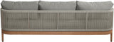 Maui Grey Water Resistant Fabric Outdoor Patio Sofa 361Grey-S Meridian Furniture