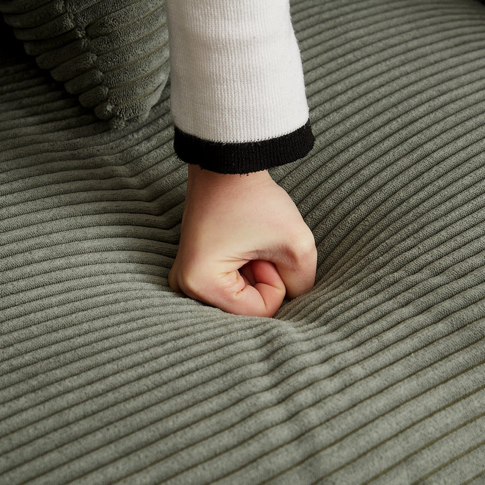 English Elm Corduroy 3-Seater Oversized Cloud Couch With Movable Footrests For Custom Living Room Comfort W834S00425