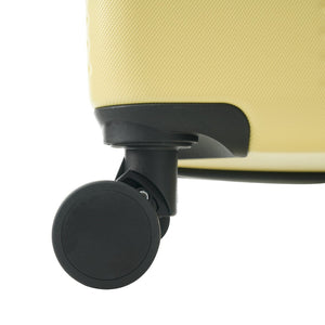 English Elm Luggage 5 Piece Hardside Abs Set with Front Access Carry on and Tsa Spinner Wheels Yellow N732P391557Y