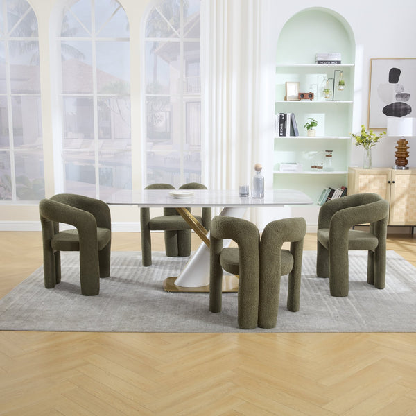 English Elm Contemporary Velvet Upholstered Barrel Accent Chair Set of 2 with Foam Seat, Steel Frame, Plush Upholstery Olive Green W395P224759