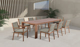 Maui Natural Outdoor Patio Dining Table 362-T Meridian Furniture